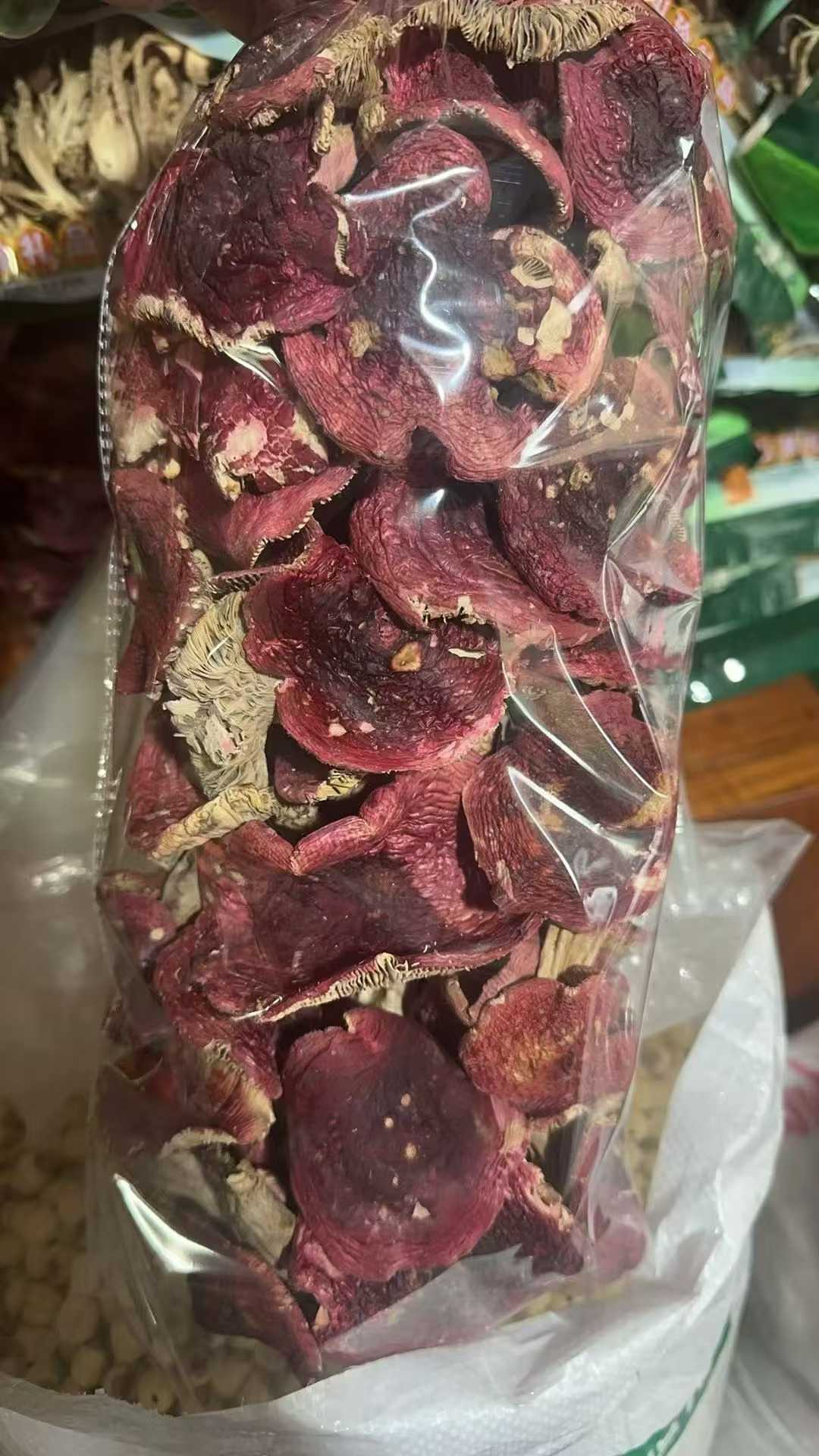 野生红菇 - 纯野生珍稀食用菌 营养滋补佳品 精选250克 ｜ Wild Red Russula Mushroom - Pure Wild Rare Edible Fungi Nutritious Tonic 250