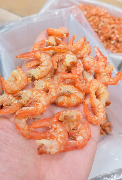 野生青虾仁 新鲜晾干淡咸大只 高蛋白低脂 即食海鲜干货500克 | Wild Green Shrimp Meat - Fresh Air-Dried Lightly Salted Large Size High-Protein Low-Fat Ready-to-Eat 500g