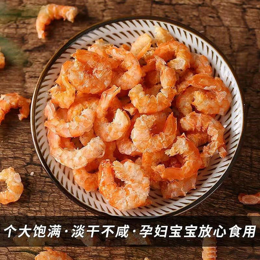 野生青虾仁 新鲜晾干淡咸大只 高蛋白低脂 即食海鲜干货500克 | Wild Green Shrimp Meat - Fresh Air-Dried Lightly Salted Large Size High-Protein Low-Fat Ready-to-Eat 500g