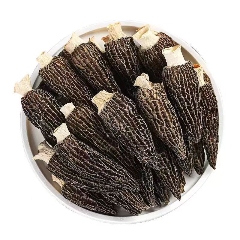 羊肚菌煲汤炒菜食材野生菌 精选干货食用菌500克 ｜ Dried Morel Mushrooms 500g Wild Mushrooms for Soup