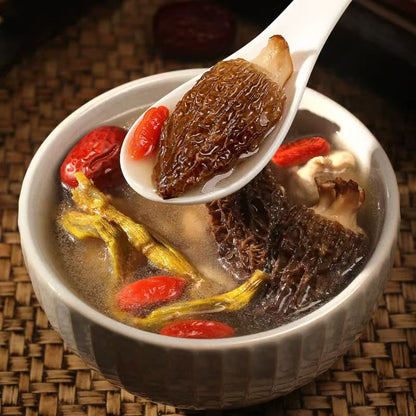 羊肚菌煲汤炒菜食材野生菌 精选干货食用菌500克 ｜ Dried Morel Mushrooms 500g Wild Mushrooms for Soup